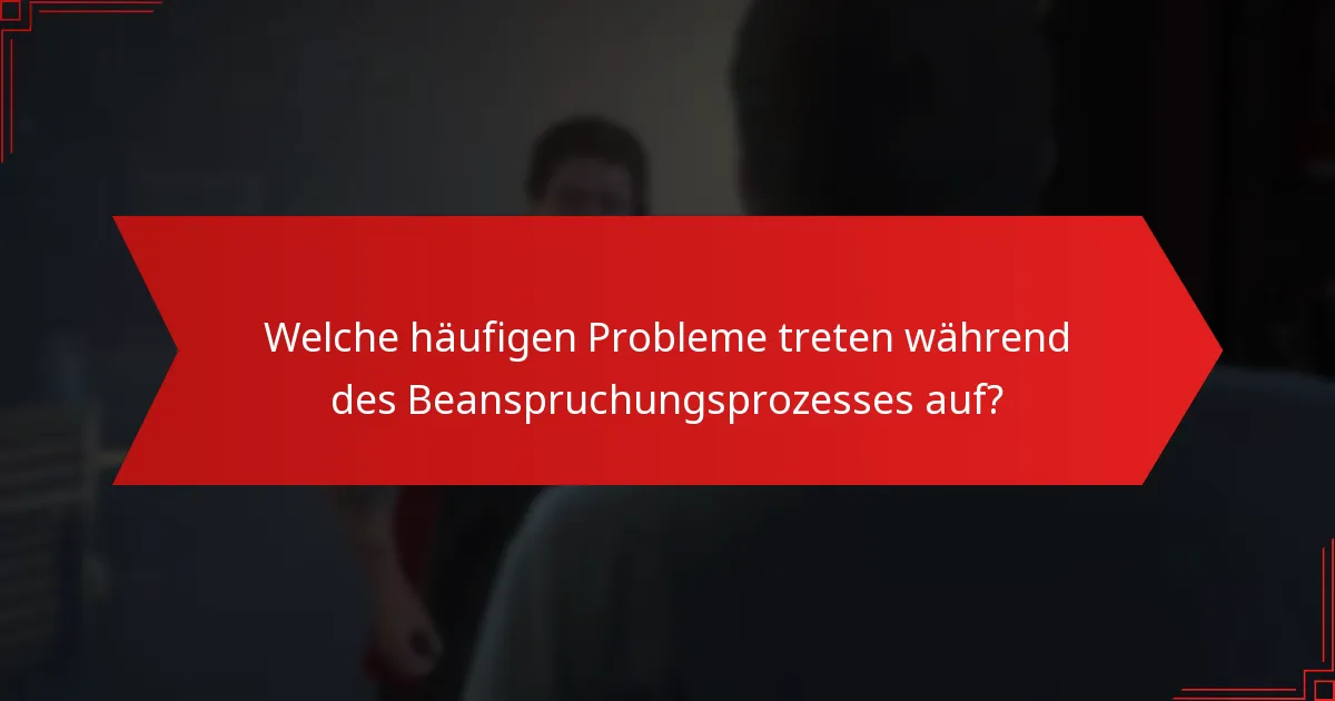 Welche häufigen Probleme treten während des Beanspruchungsprozesses auf?